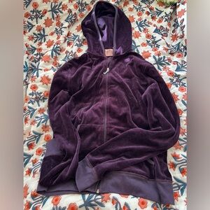 Purple Y2K Juicy velour zip-up size XL